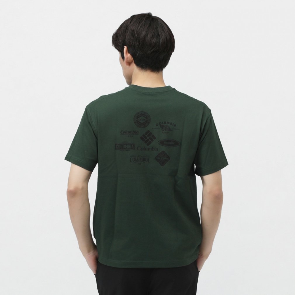 【アルペン限定モデル】 フタクリークグラフィックショートスリーブTシャツ(ディープグリン-S　メンズ)
