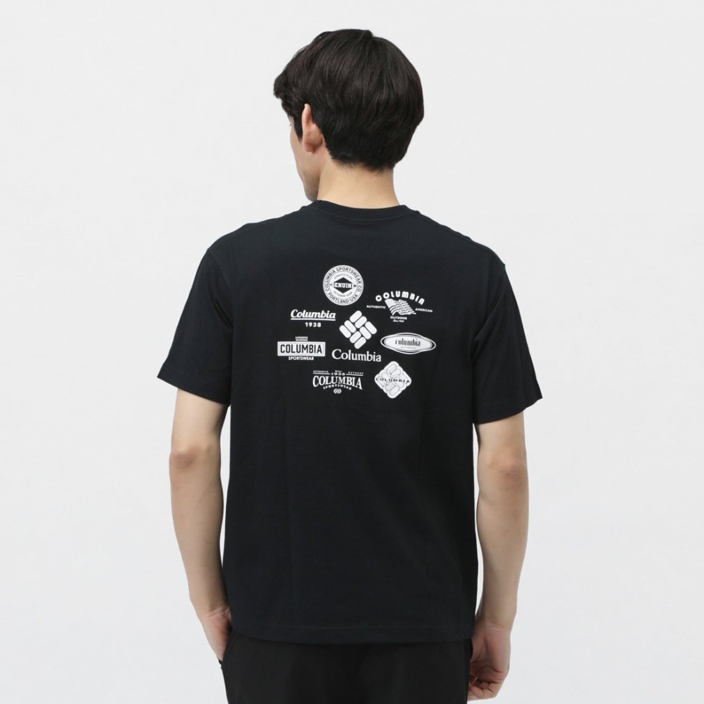 【アルペン限定モデル】 フタクリークグラフィックショートスリーブTシャツ(ブラック-S　メンズ)