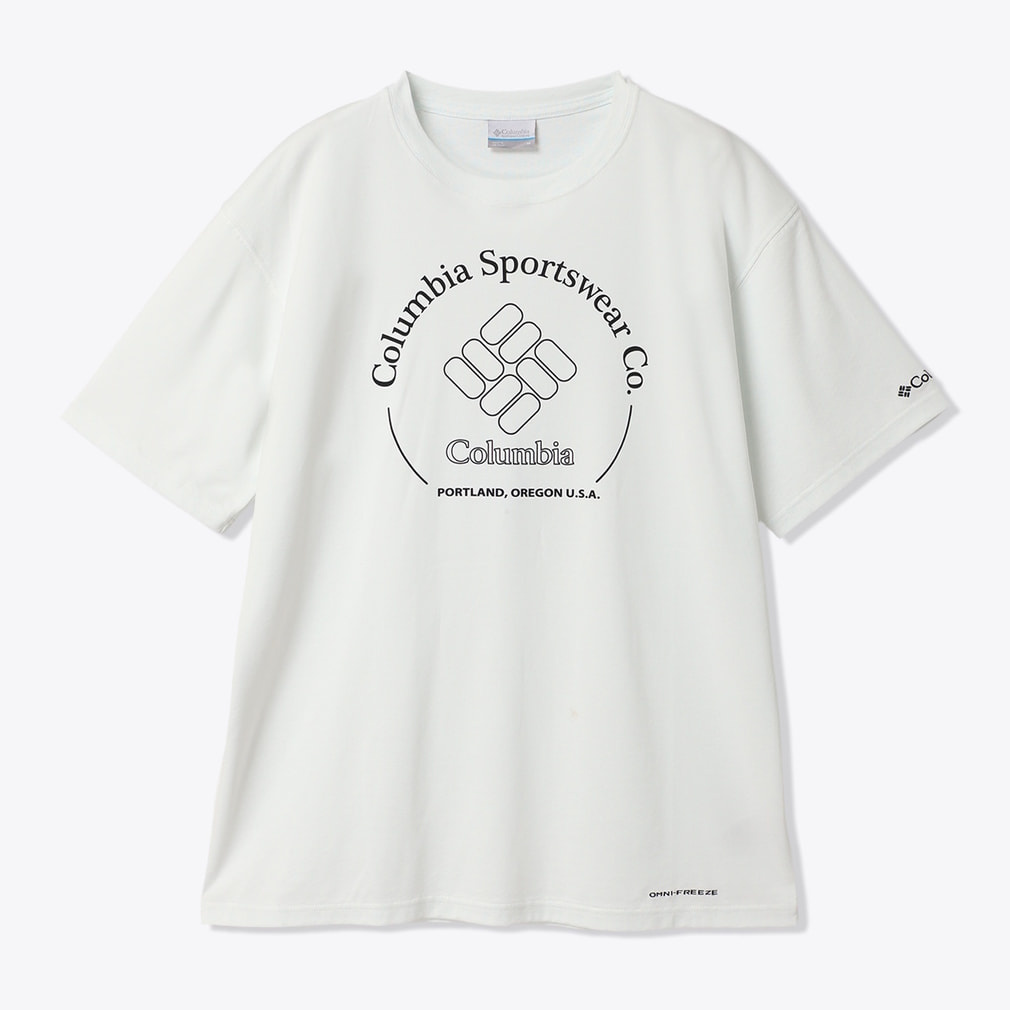 グレイシャルビスタグラフィックTシャツ(アイボリー-M)