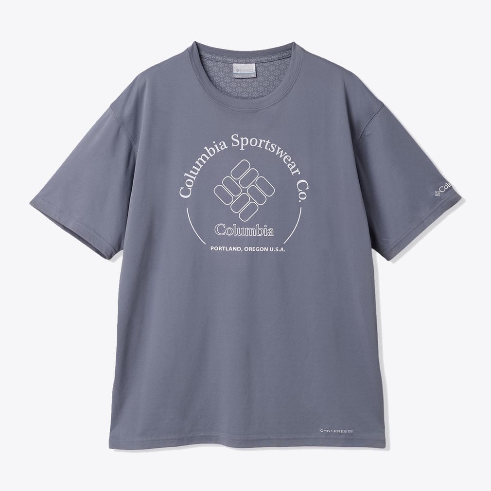 グレイシャルビスタグラフィックTシャツ(ミデアムグレー-M)