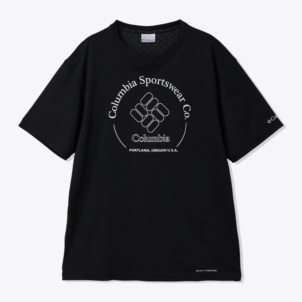 グレイシャルビスタグラフィックTシャツ(ブラック-M)