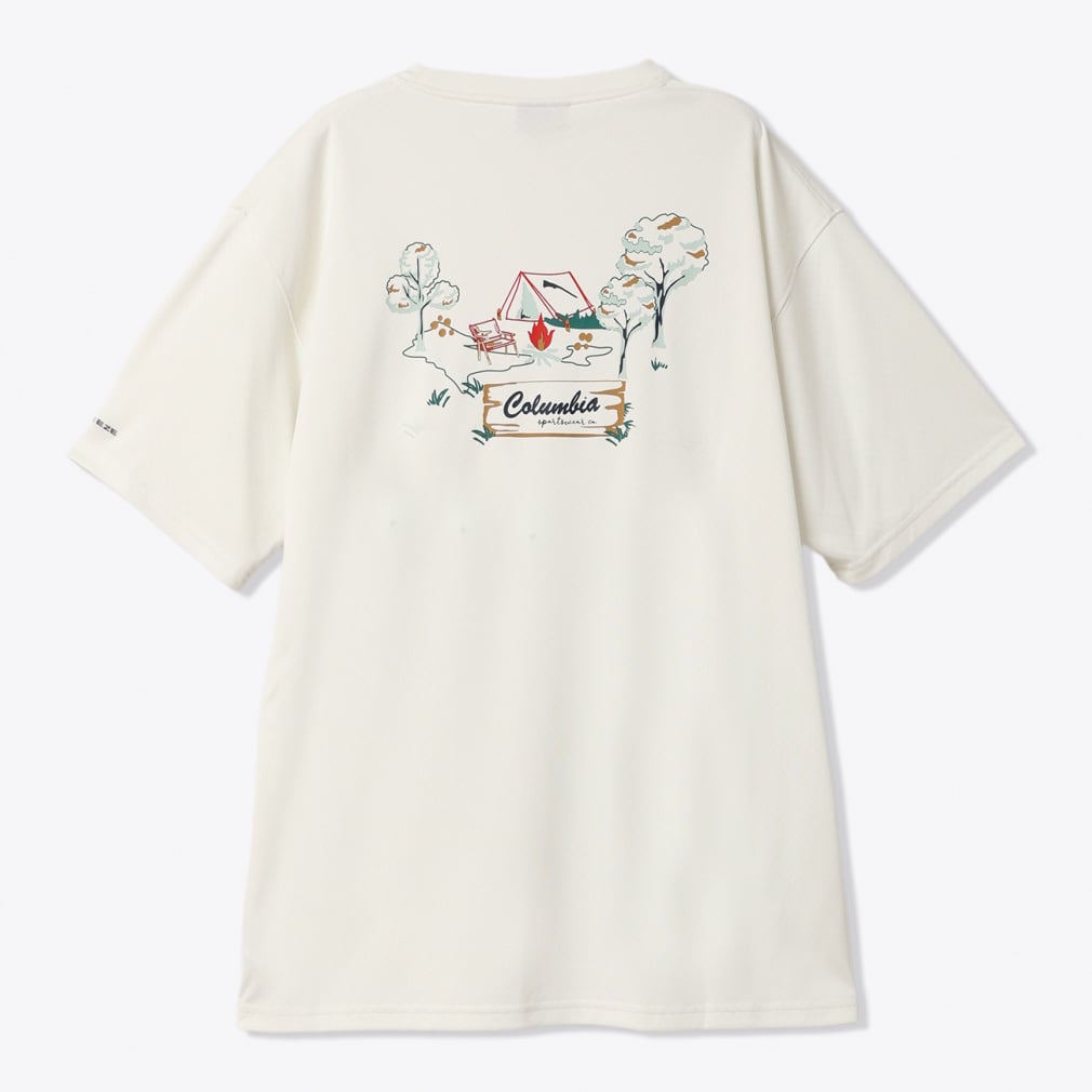 レイクアローヘッドグラフィックショートスリーブTシャツ(アイボリー-S)