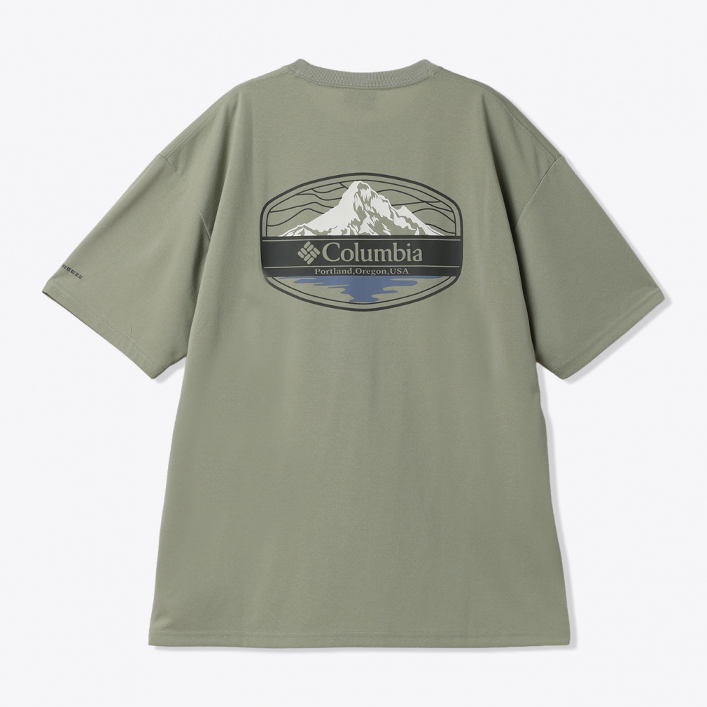 サンライズストレイトオムニフリーズゼログラフィックショートスリーブTシャツ(セピア-S)