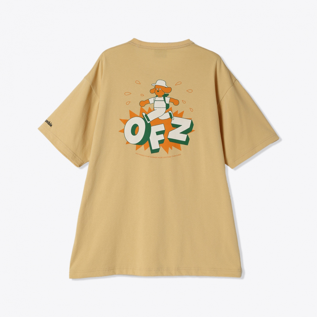 スウィンアベニューオムニフリーズゼログラフィックショートスリーブTシャツ(イエローオーカー-S)