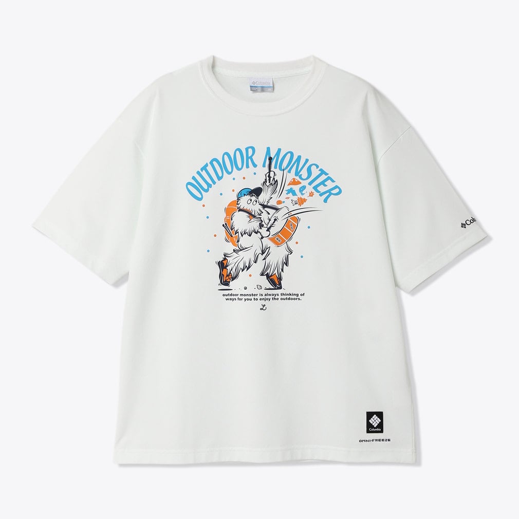リトルベアロックグラフィックショートスリーブTシャツ(アイボリー-XS)