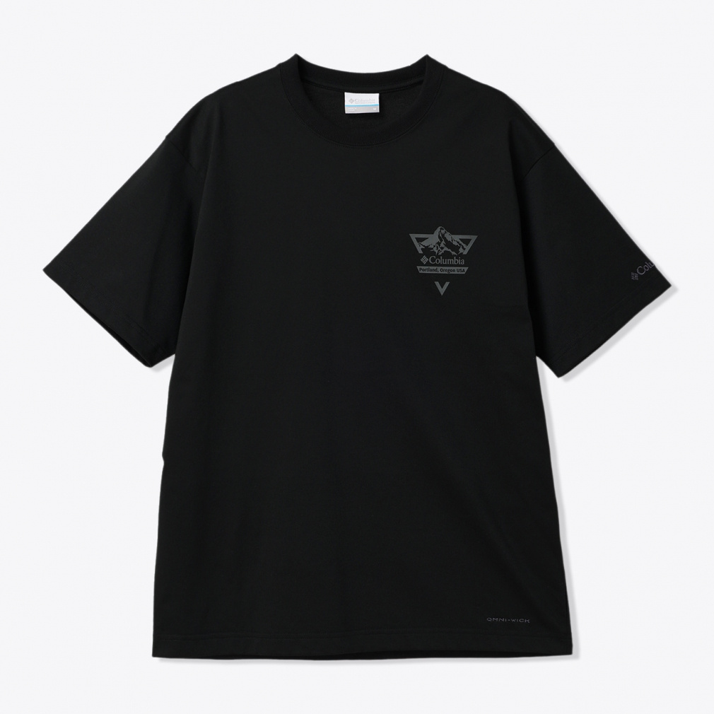 アーバンハイクグラフィックショートスリーブTシャツ(ブラック-S)