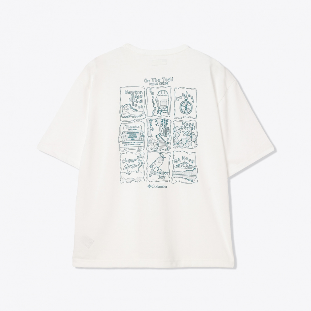シダートレイルバックグラフィックTシャツ(ホワイト-S)