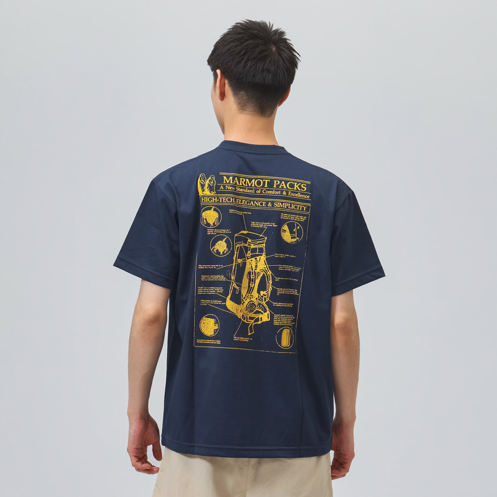 マーモット メンズ トレッキング 半袖Tシャツ Archive paks T-Shirts