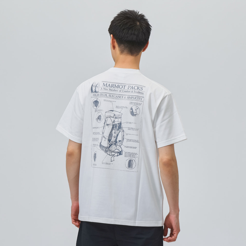 マーモット メンズ トレッキング 半袖Tシャツ Archive paks T-Shirts