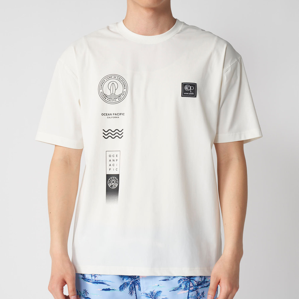 オーシャンパシフィック メンズ アウトドアカジュアル 半袖Tシャツ