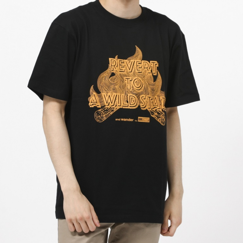 アンドワンダー アウトドア 半袖Tシャツ GRIP SWANY x and wander