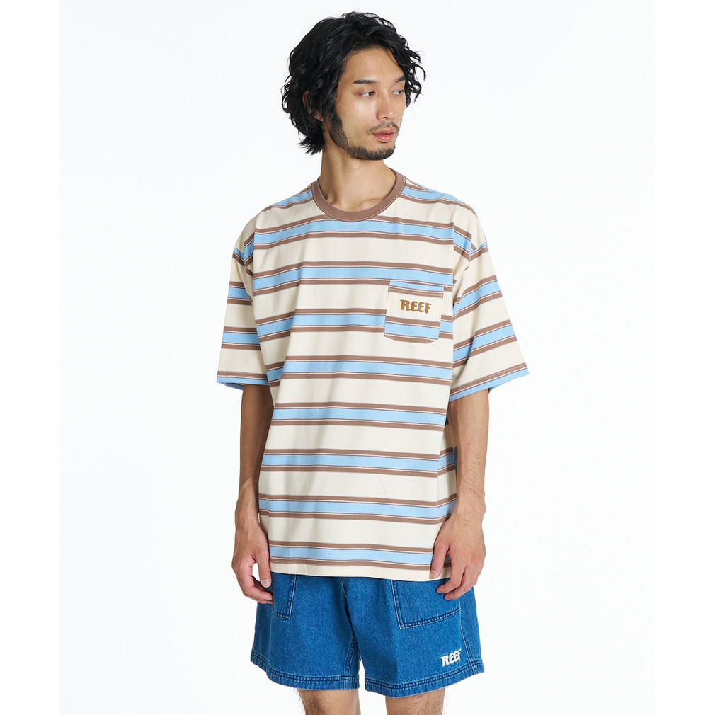 BOARDER POCKET T(ベージュ-M)
