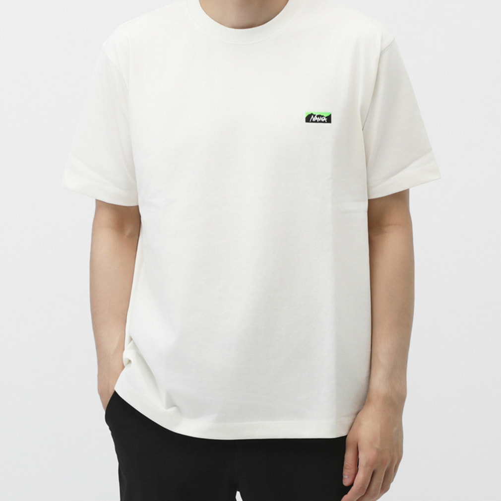 ナンガ メンズ アウトドア 半袖Tシャツ ECO HYBRID BOX LOGO