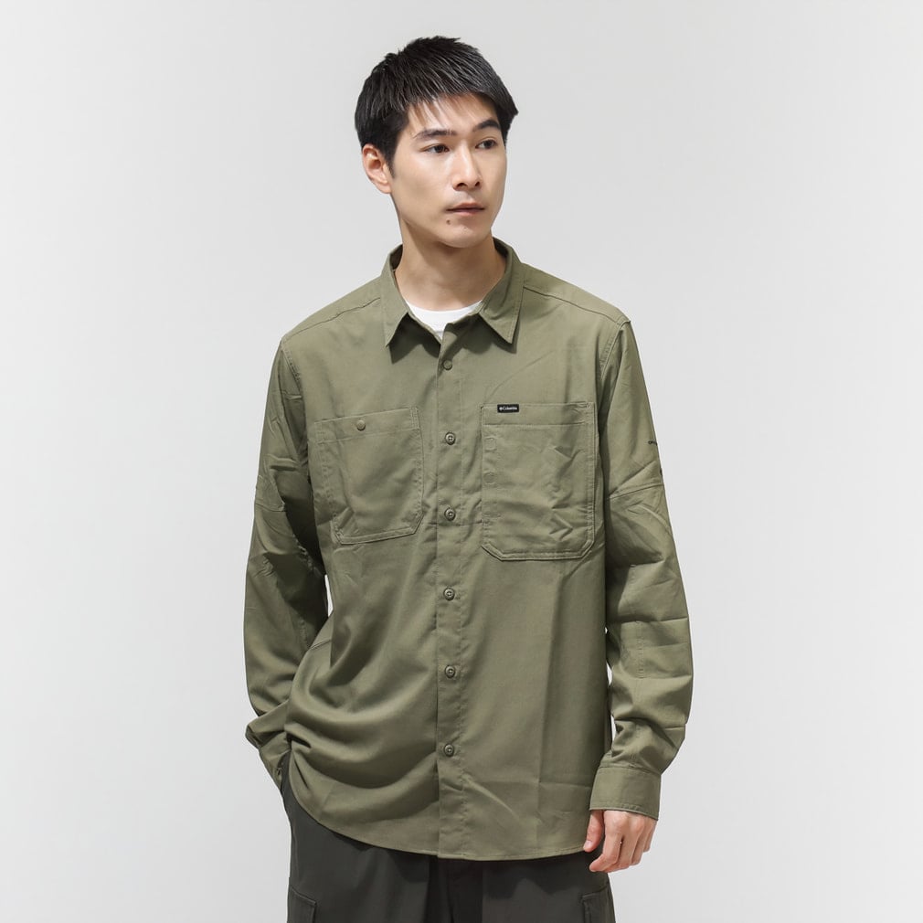 シルバーリッジユーティリティIIロングスリーブシャツ(カーキ-S)