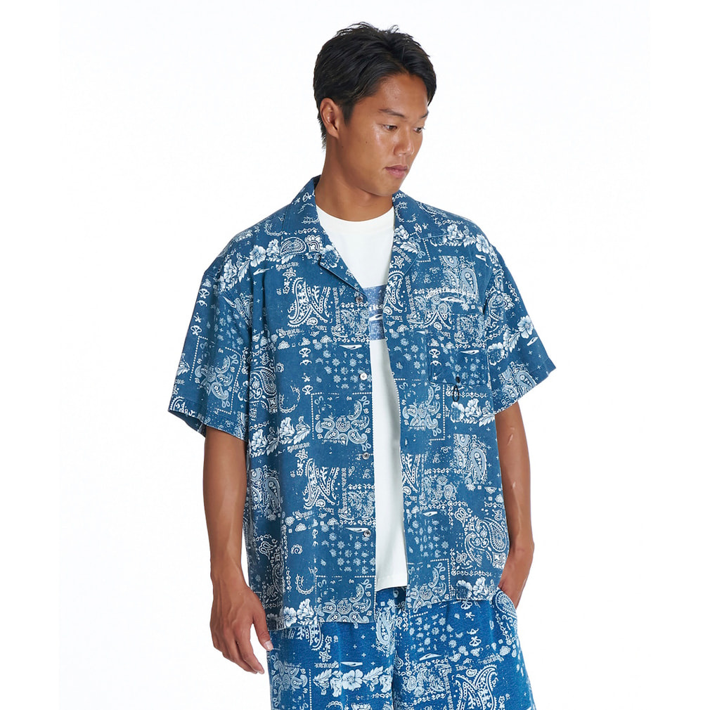 MERCURY PAISLEY OPEN SHIRT(ブルー-M)
