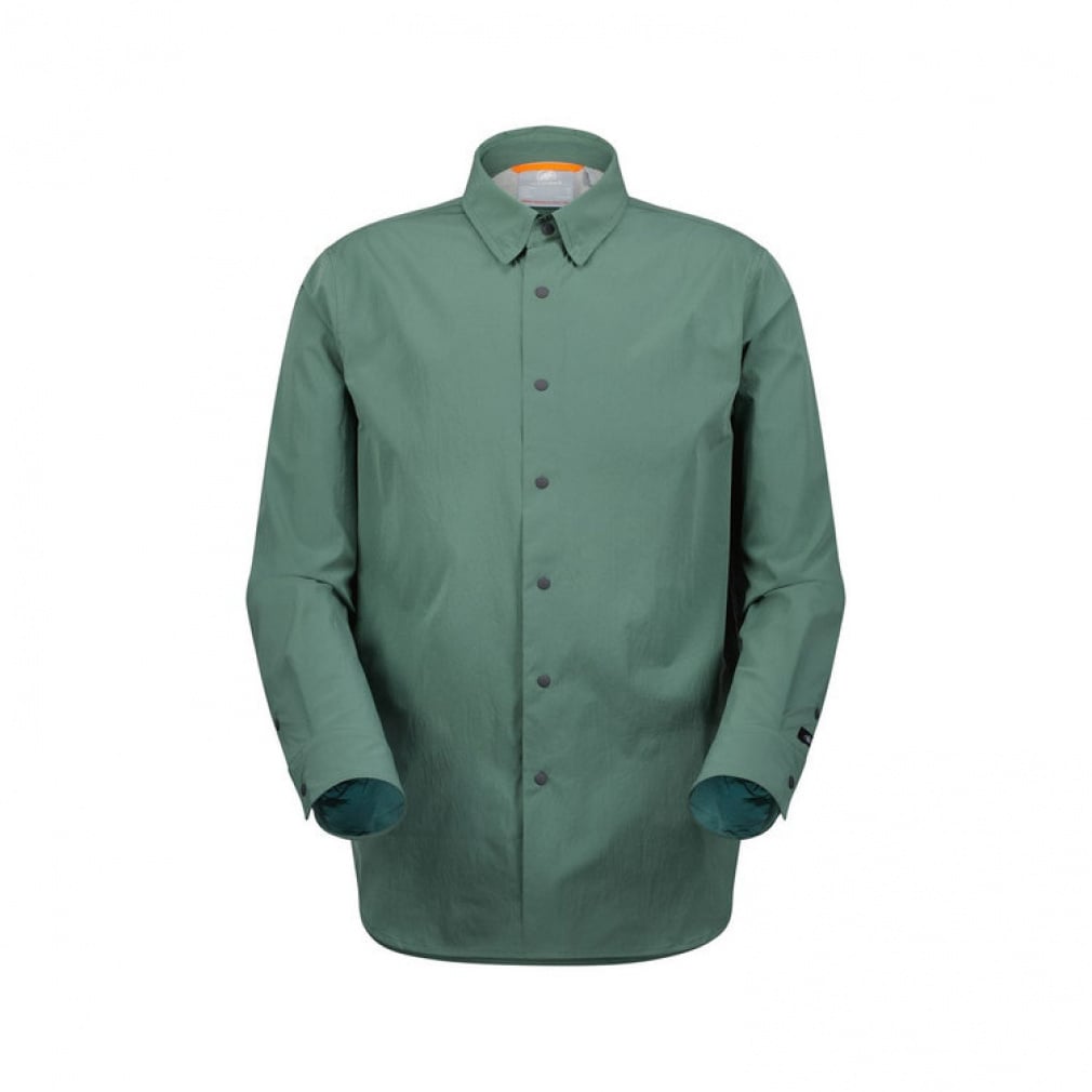 セオンロングスリーブシャツアジアンフィットメン(エメラルドグリン-S)