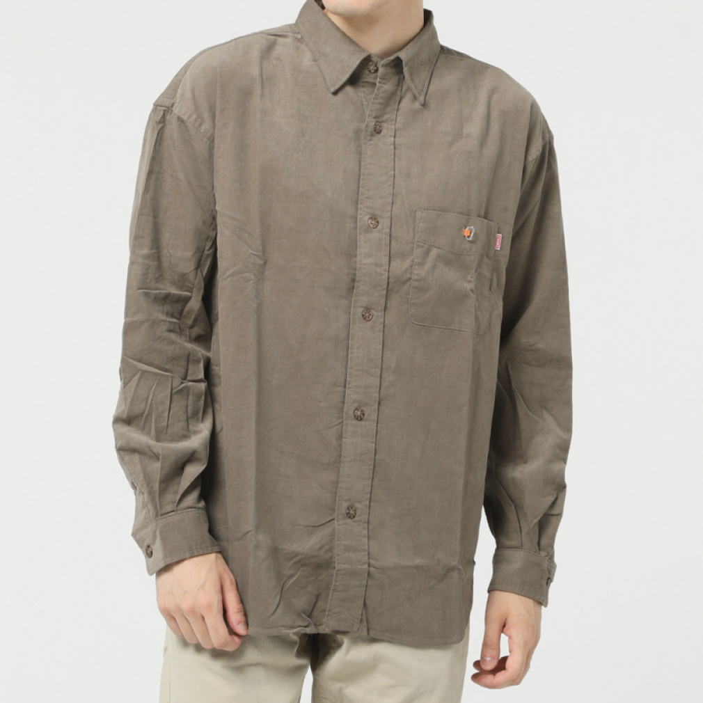 オーバーサイズドコーデュロイシャツ Oversized Corduroy Shirt(セピア-M)