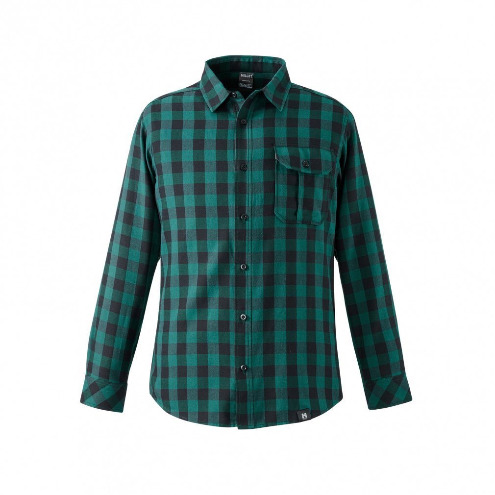 ミレー メンズ トレッキング 長袖シャツ THERMO CHECK SHIRT LS M