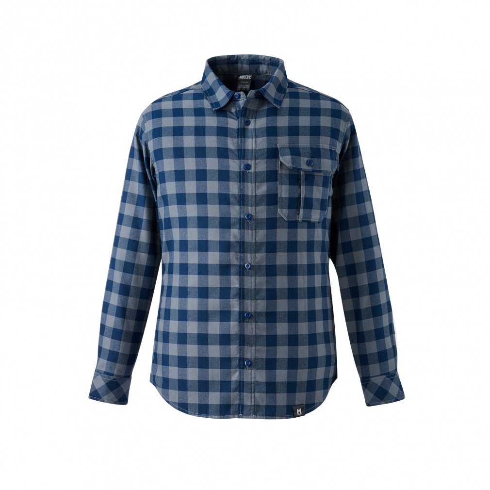 ミレー メンズ トレッキング 長袖シャツ THERMO CHECK SHIRT LS M