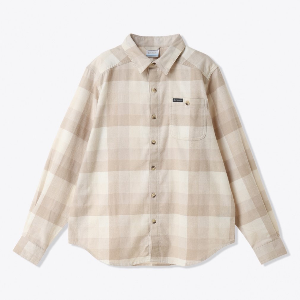 コーネルウッズフランネルロングスリーブシャツ(サンド-S)