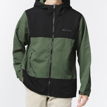 ロッタリーリムジャケット(カーキ×ブラック-M)