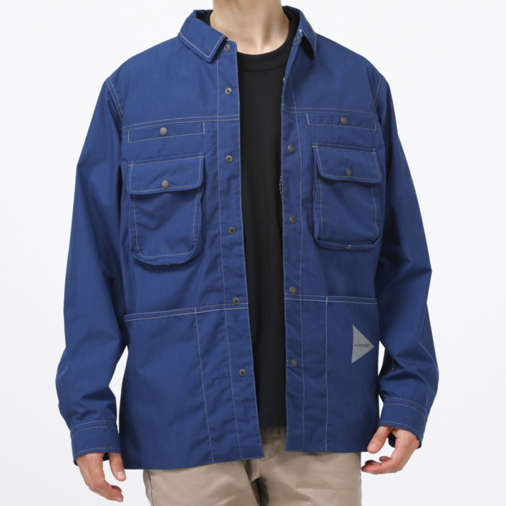 【未使用】and wander Kevlar jacket [BLUE] アンドワンダー アウトドアジャケット Kevlar jacket 5742181098 110