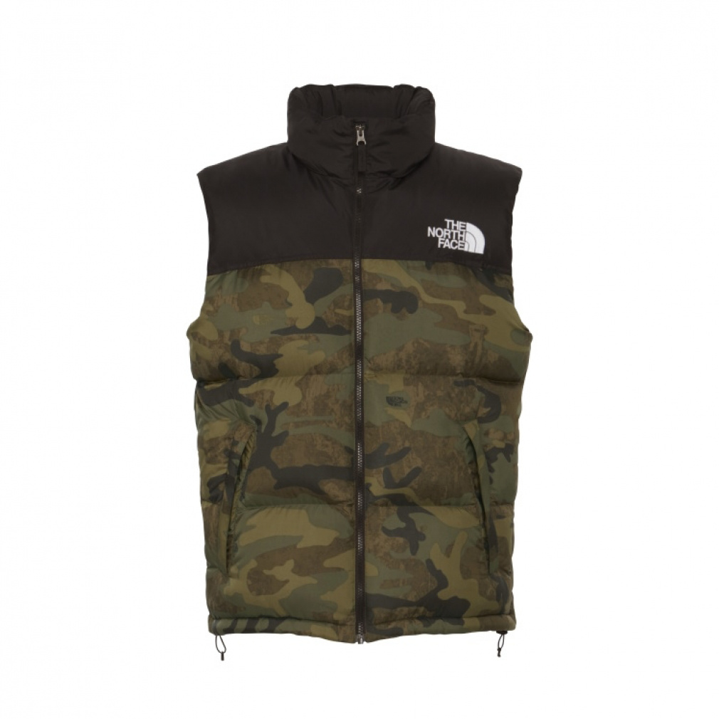 Novelty Nuptse Vest ノベルティーヌプシベスト(アーミーグリーン×ブラック-M　メンズ)