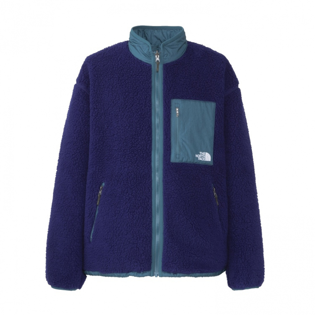 リバーシブルエクストリームパイルジャケット(パープル×ディープグリン-XS)