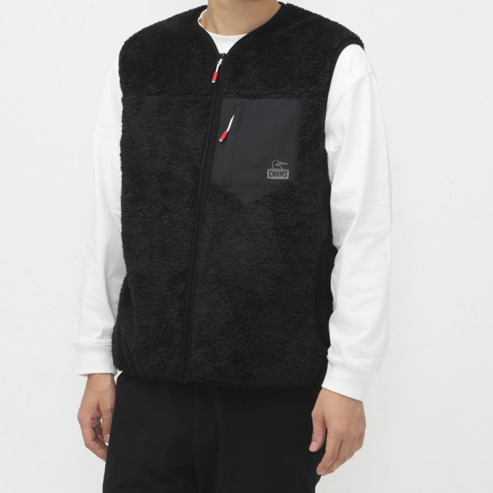 CHUMS ベスト　Bonding Fleece No Collar Vest CHUMS ベスト Bonding Fleece No Collar Vest Chums Men's Bonding