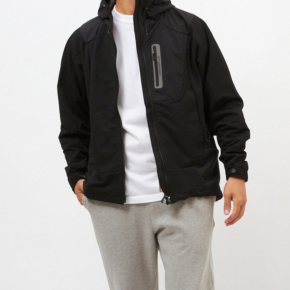 stretch shell jacket(ブラック-S)
