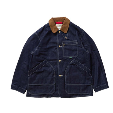 Bean's Field Coat Fleece Lined Indigo