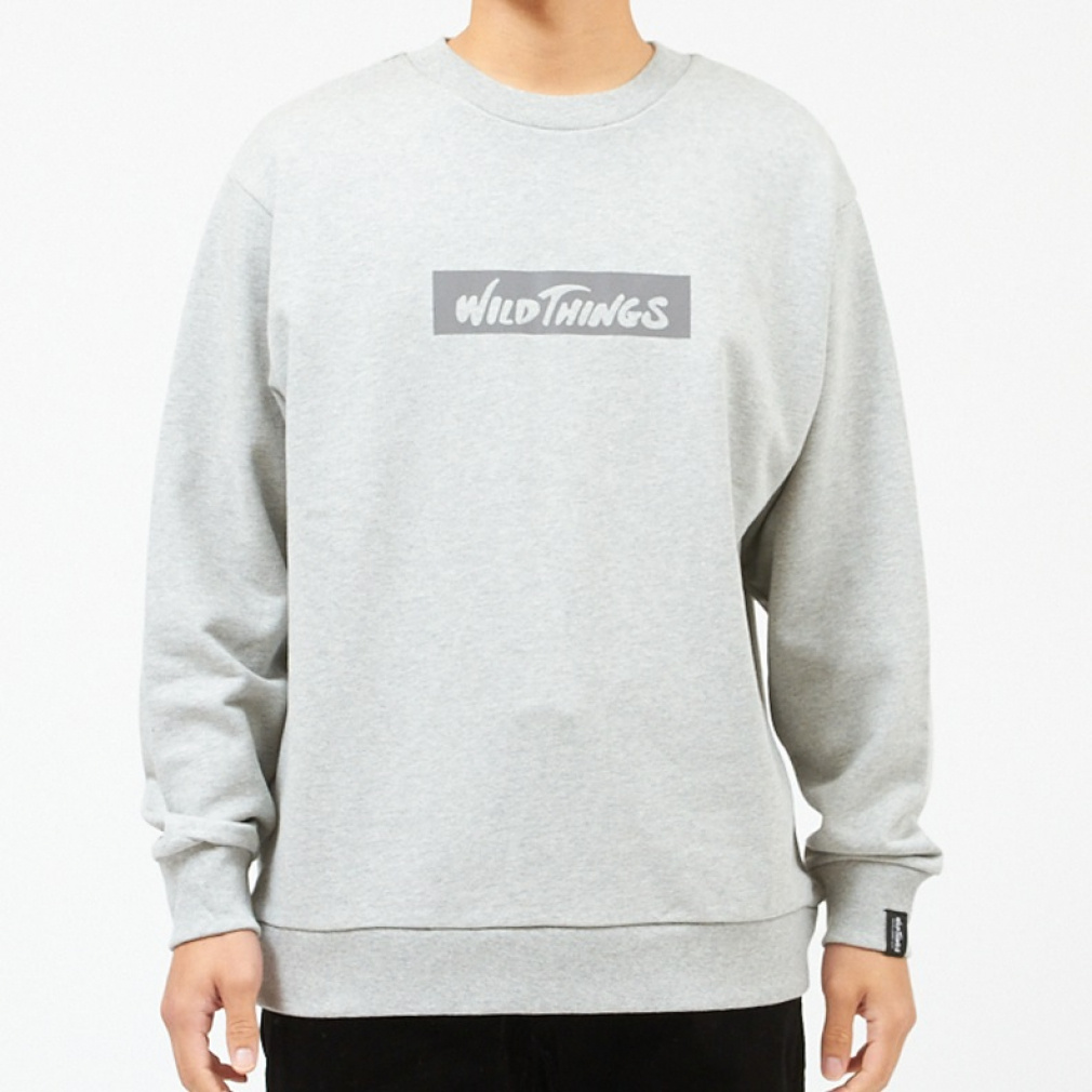 ロゴスウェットクルー(グレー-M)