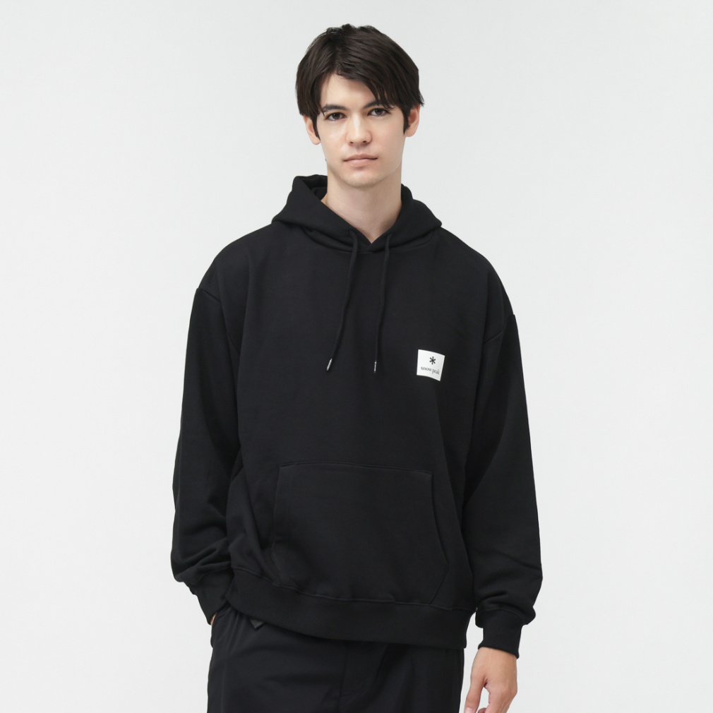 スノーピーク トップス(メンズ) New Standard Square Logo Hoodie  L  Black 2025秋冬 スノーピーク アウトドアカジュアル スウェットパーカー New