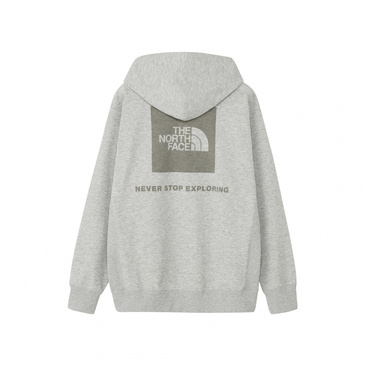 Back Square Logo Hoodie バックスクエアロゴフーディ(グレー-S)