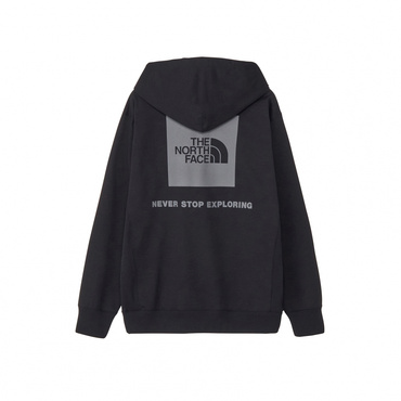 Back Square Logo Hoodie バックスクエアロゴフーディ(ブラック-S)