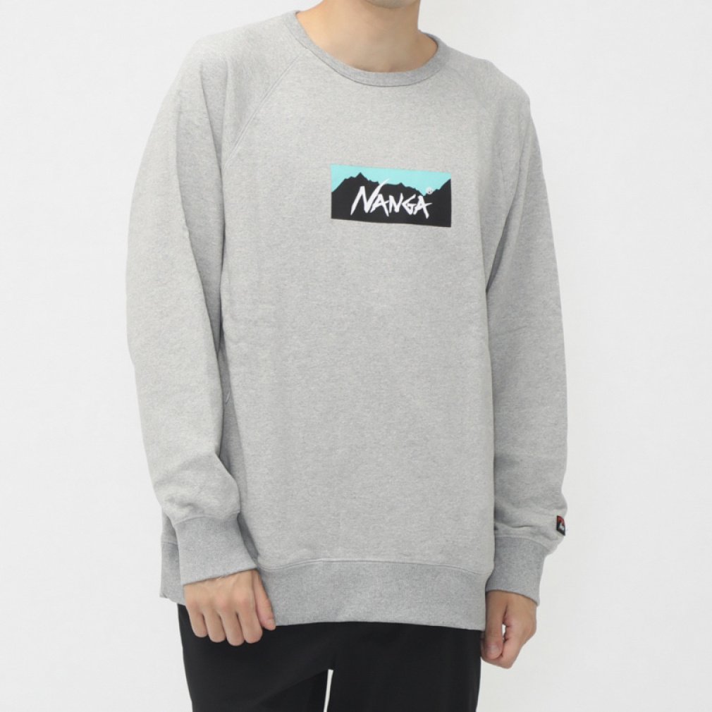 iK Y AEghA XEFbgg[i[ ECO HYBRID BOX LOGO SWEATSHIRT NW24411F00 NANGA