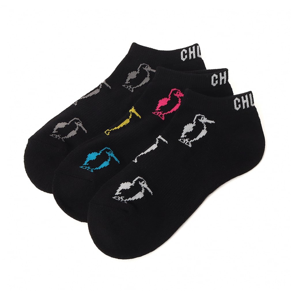 3P Booby Ankle Socks(ブラック-S)
