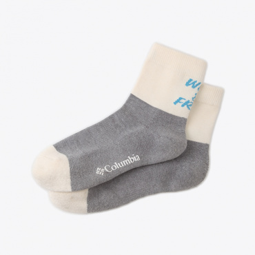 エンジョイマウンテンライフミッドソックス(ライトグレー×ホワイト-S-M)