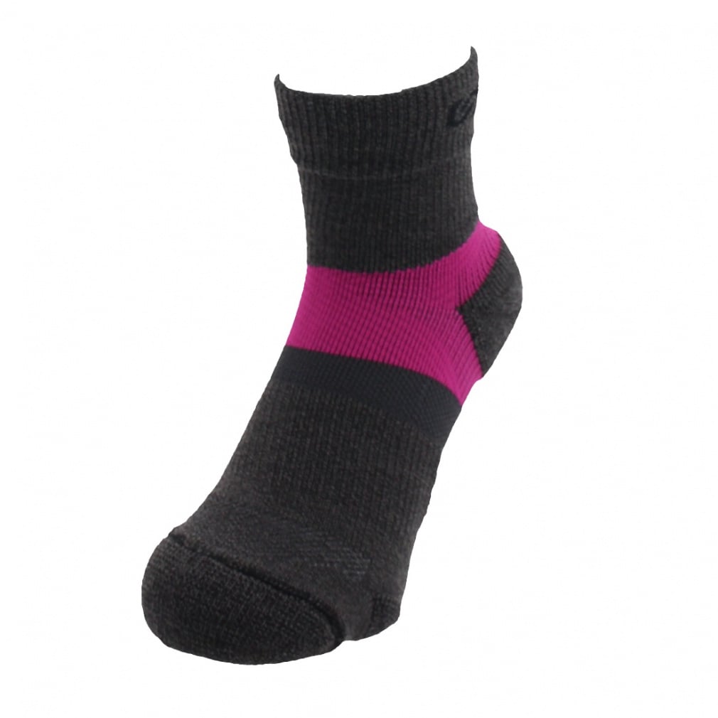 3Dアーチパネルダブルテーピングショート(チャコールグレー×ピンク-22-24cm)