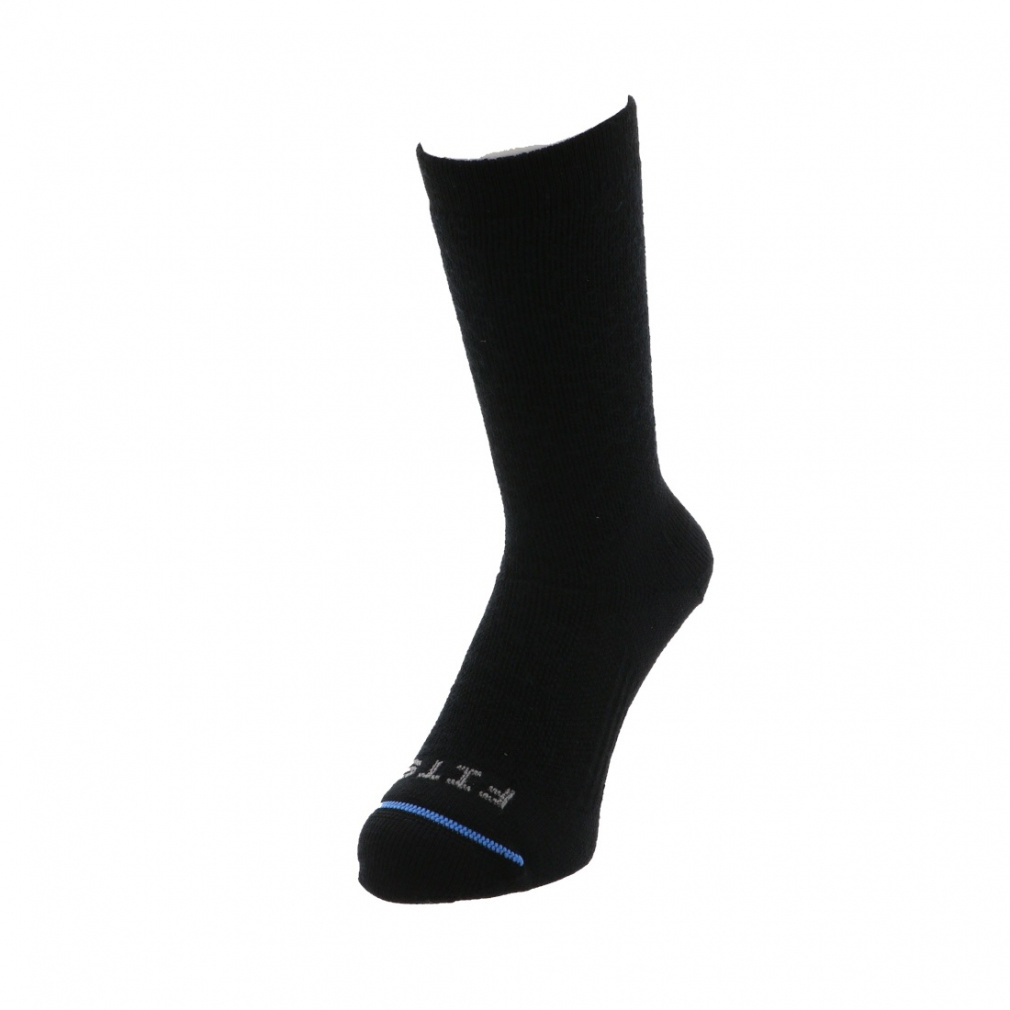 フィッツ ミディアムラグドクルー(ブラック-S)