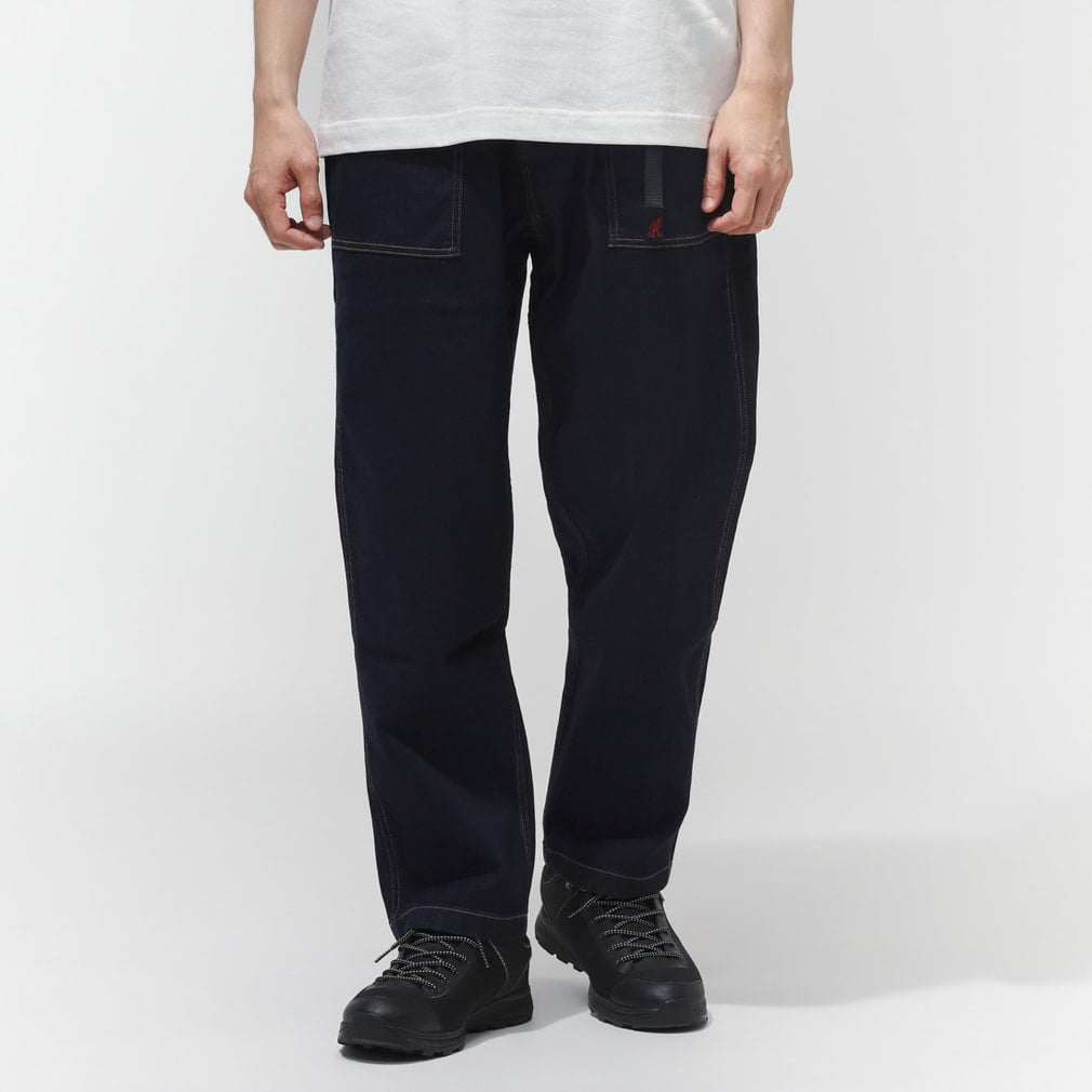 グラミチ ネイビー ボアパンツ　新品 グラミチ メンズ アウトドアカジュアル ロングパンツ STRECH DENIM