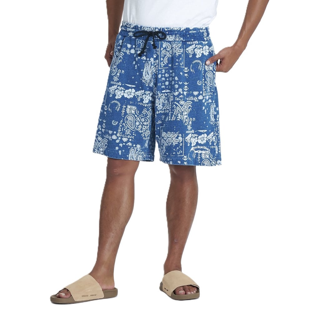 MERCURY PAISLEY BAGGY SWEAT SHORTS(ブルー-S)