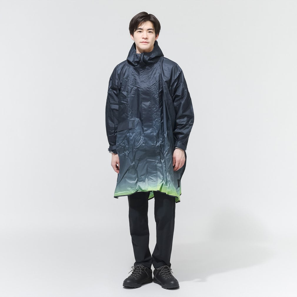 STANDARD RAIN PONCHO 2ND(ネイビー×イエロー-F)