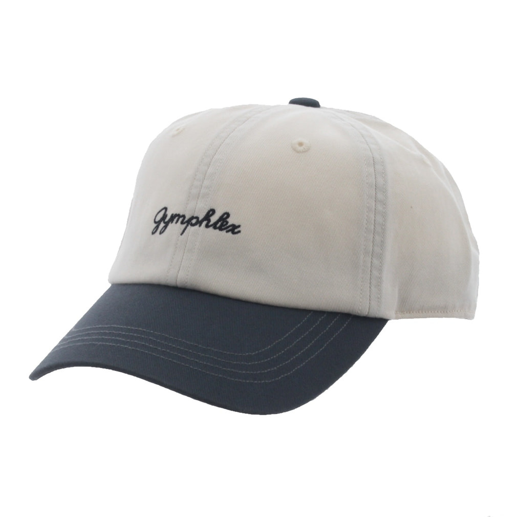 6パネルコットンキャップ(アイボリー×ダークグレー-FREE)