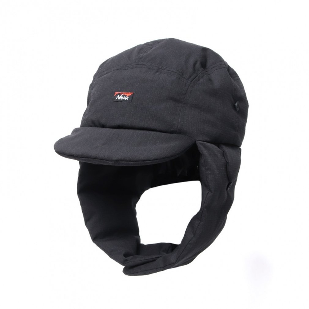 HINOC RIPSTOP DOWN EAR FLAP CAP(ブラック-FREE)