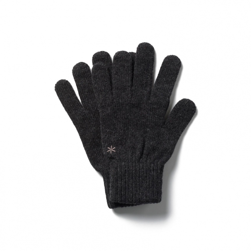 Washable Wool Knit Gloves(チャコールグレー-1)