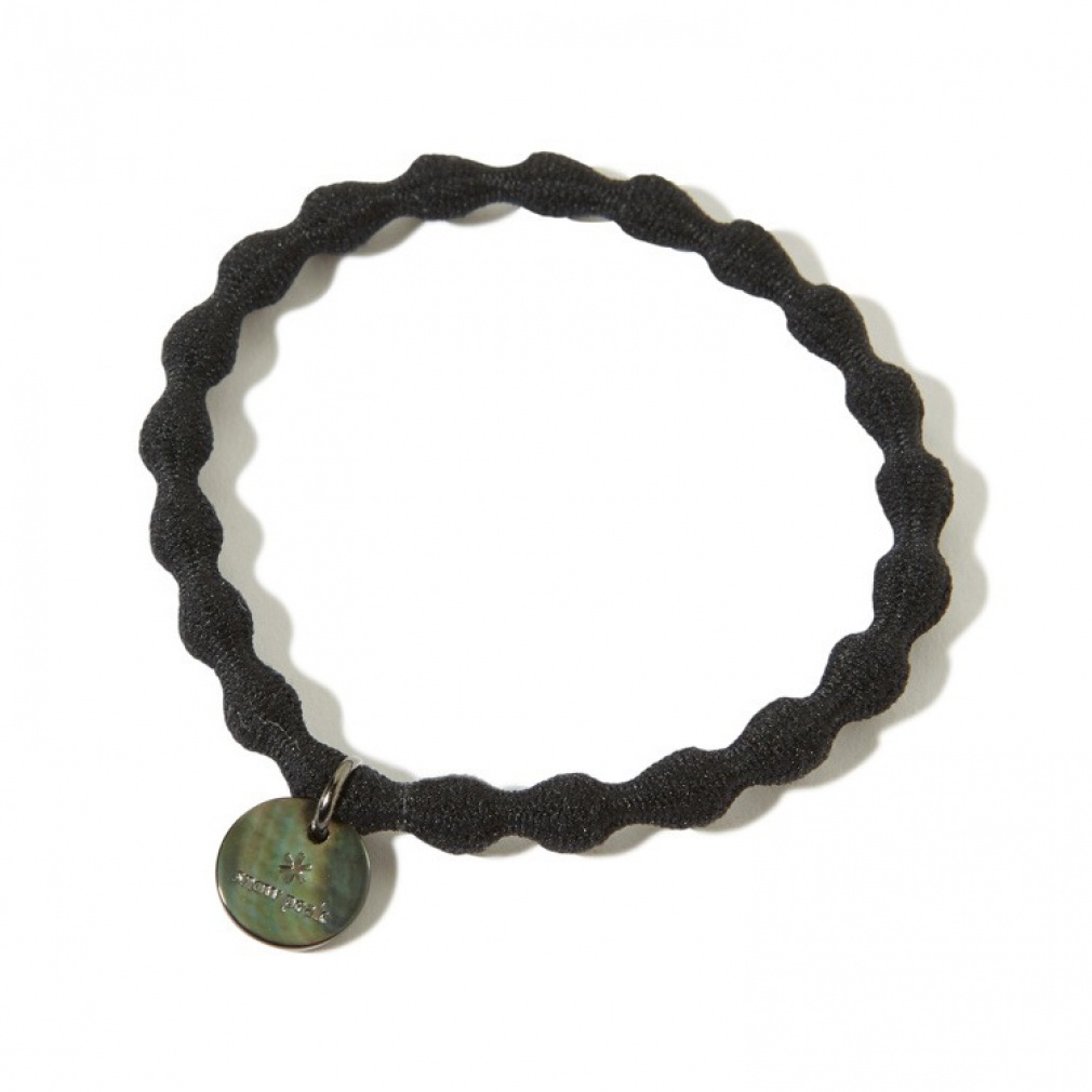 Logo-Charm Hair Tie(ブラック-FREE)