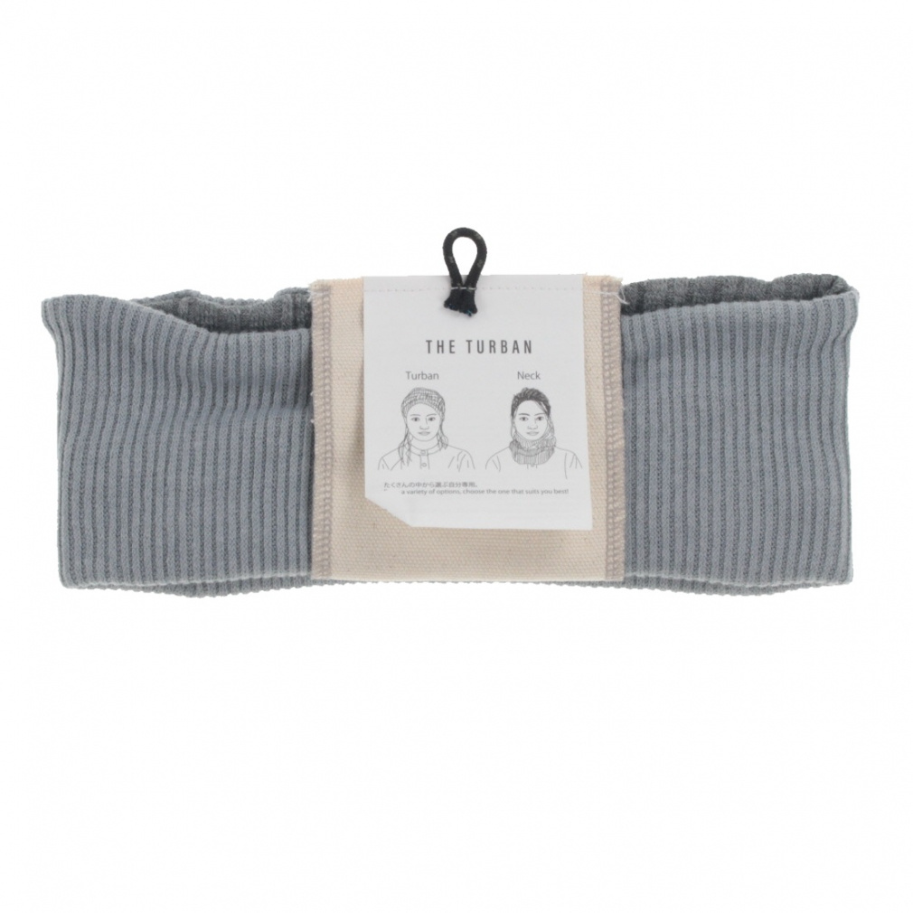 ターバン(ライトグレー×グレー-FREE)