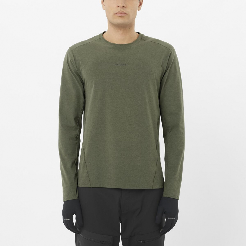 トラックライン ロングスリーブ ティー TRACKLINE LS TEE M(オリーブ-S)