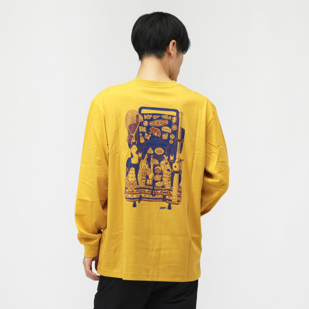 キーン アウトドアカジュアル 長袖Tシャツ OC/RP BACK PRINT LS TEE